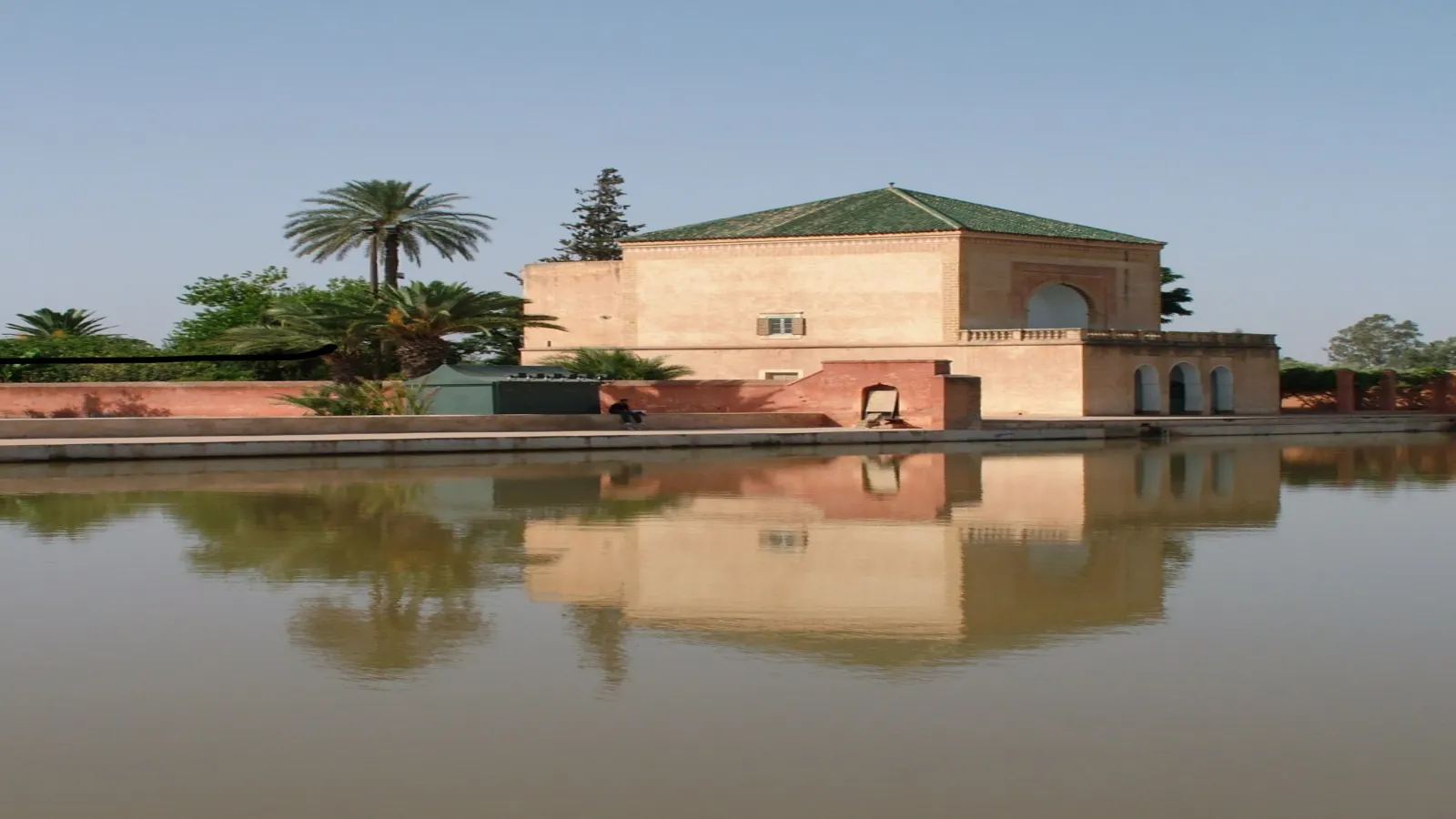 Menara Garden pavilion in Marrakech before travelling to Agadir